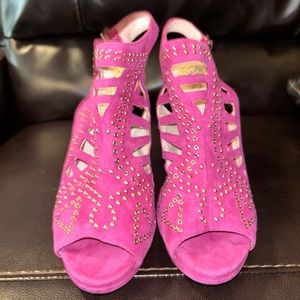 Vince Camuto Open Toe Magenta Heel